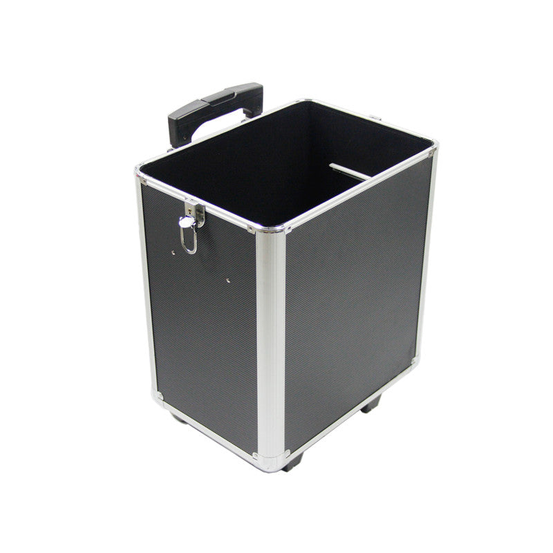 Cosmetics storage 4-in-1 Draw-bar Style Interchangeable Aluminum Rolling Makeup Case Black【Local Goods】