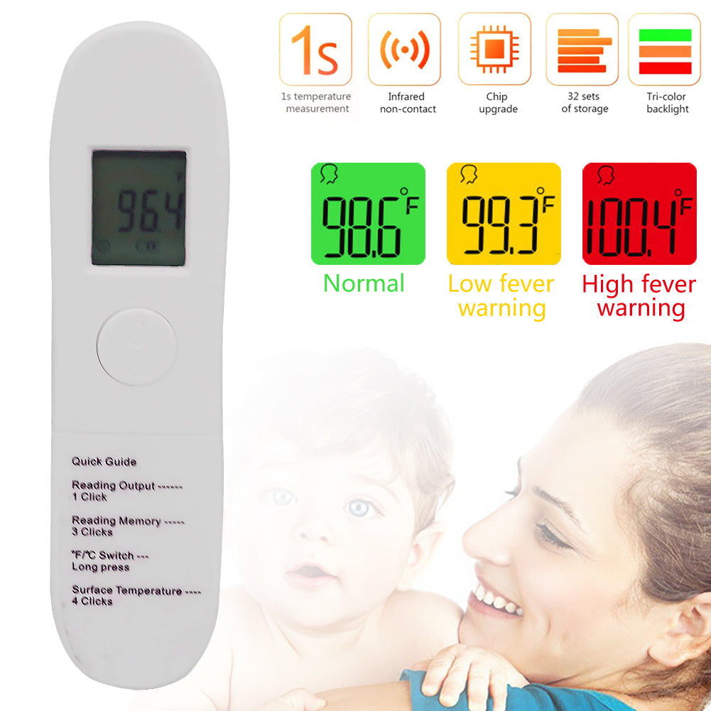 Health & Beauty No-Touch Forehead Thermometer LCD Digital Infrared Thermometer for Adults/Kids