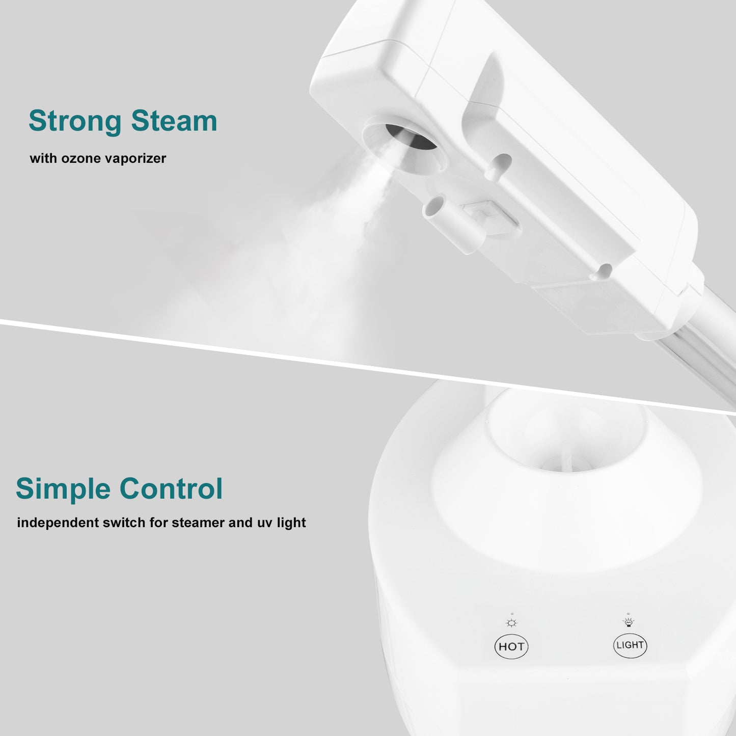 Health & Beauty 2 in 1 Facial Steamer with 3X Magnifying Lamp, Esthetician Steamer Professional Aromatherapy Humidifier Face Spa Mist Steam for Home Beauty Salon, Personal Skin Care Deep Cleaning