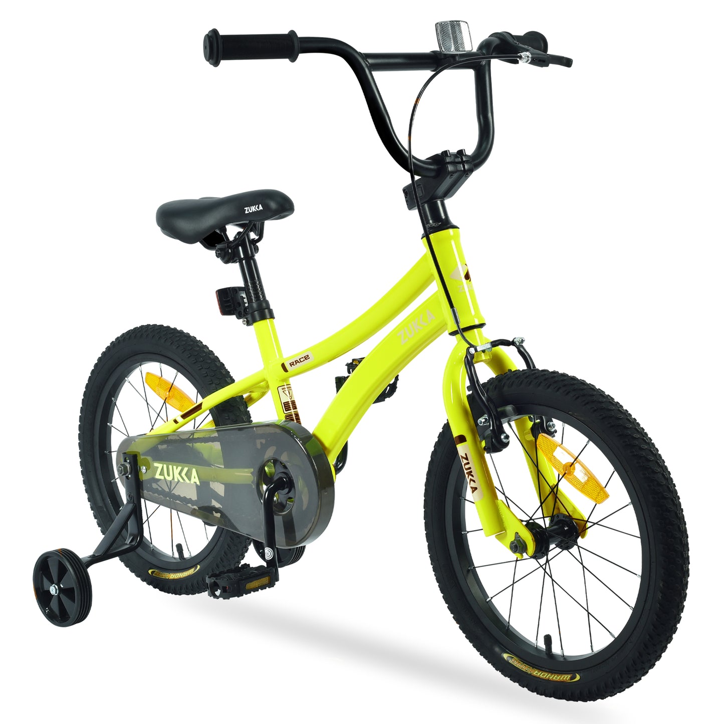Ride and Slide Kids Bike,16 Inch Kids' Bicycle with Training Wheels for Boys Age 4-7 Years,Multiple Colors