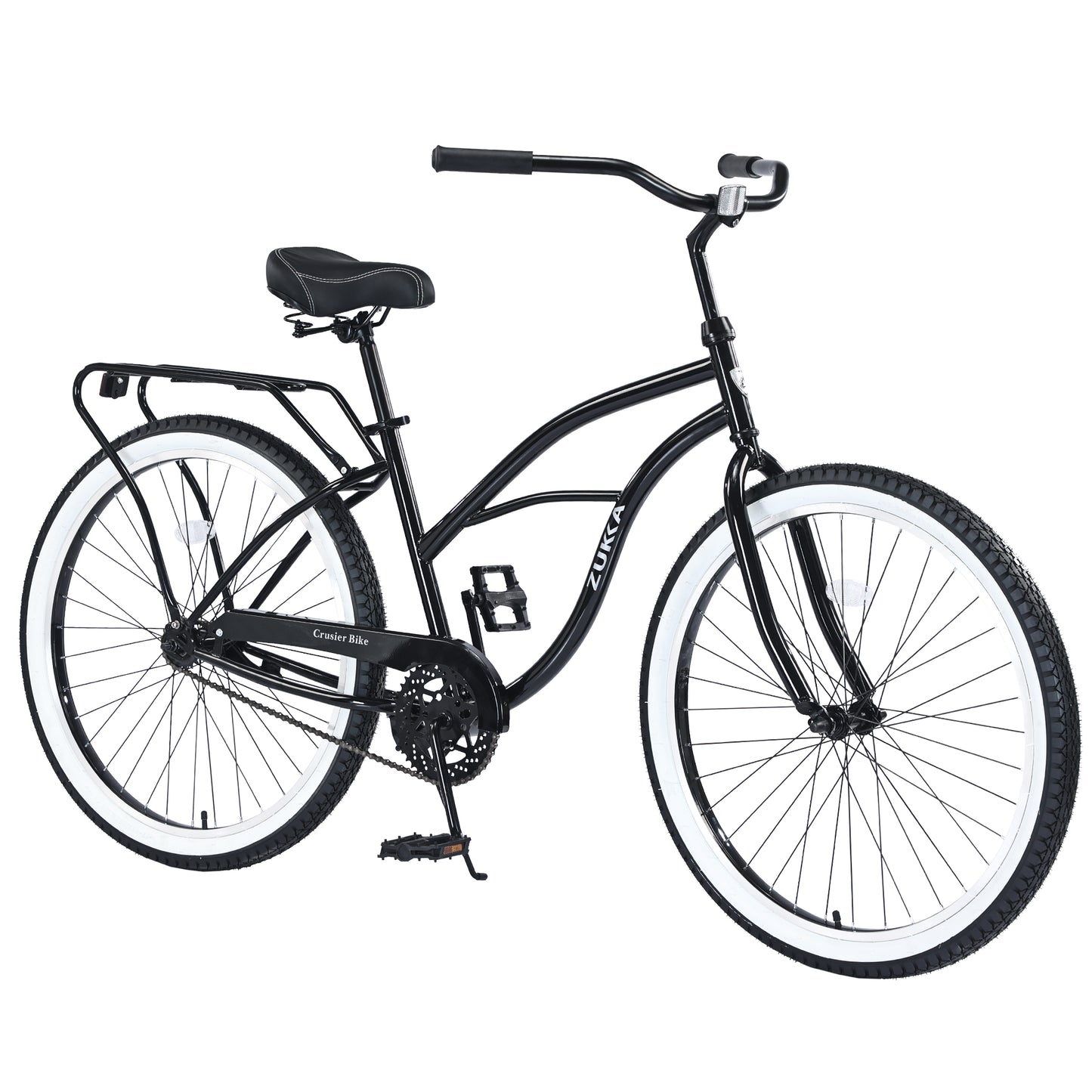 Ride and Slide Single Speed Bicycles 26"Inch,Steel Frame, Wide Wheels for Stability, Rear Coaster Brakes,Multiple Colors Men's Beach Cruiser Bike