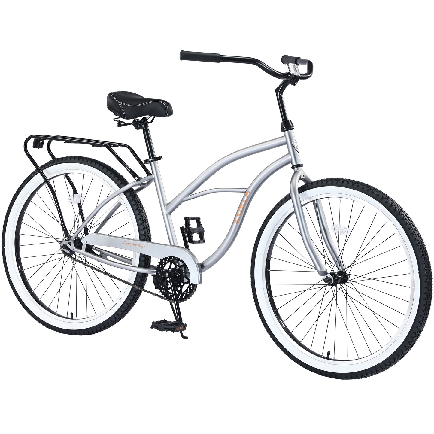 Ride and Slide Single Speed Bicycles 26"Inch,Steel Frame, Wide Wheels for Stability, Rear Coaster Brakes,Multiple Colors Men's Beach Cruiser Bike