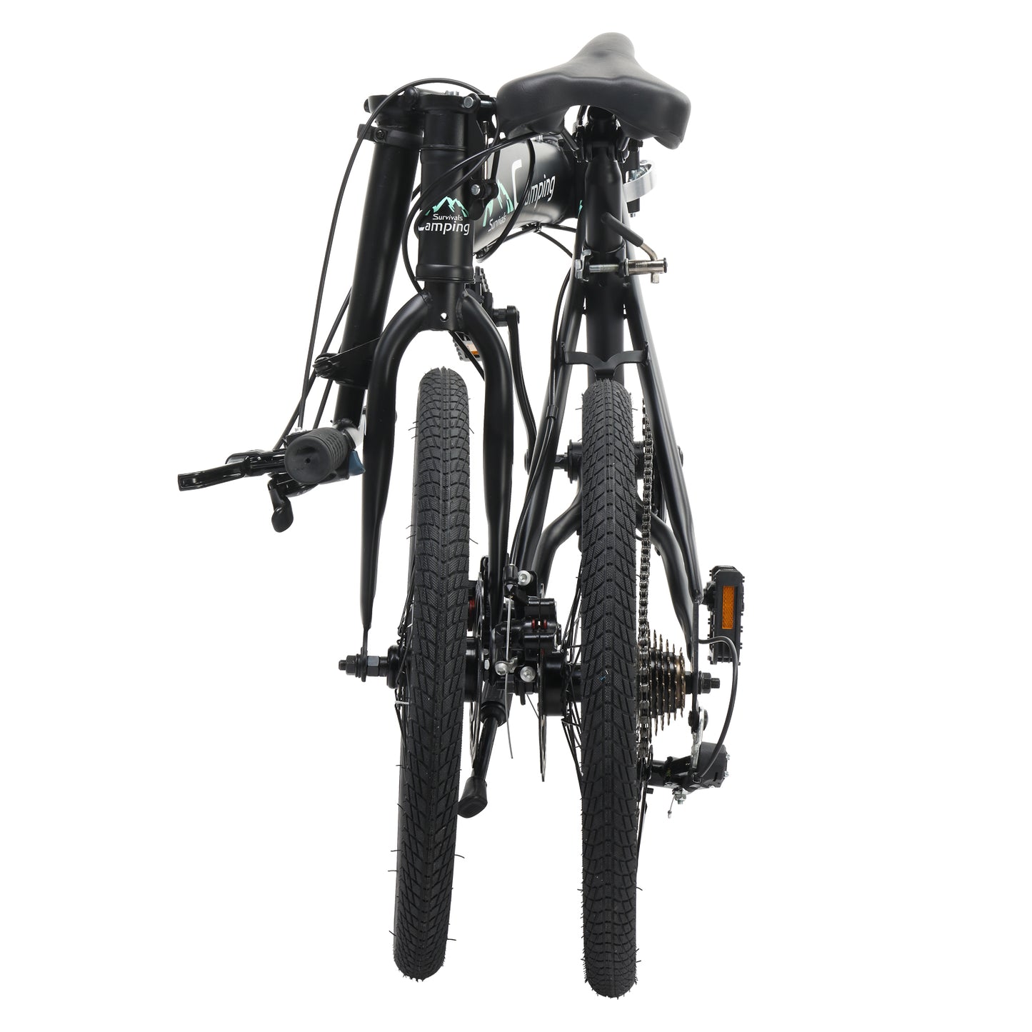 Ride and Slide 20in 150kg High Carbon Steel Foldable Commuter Bicycle Black