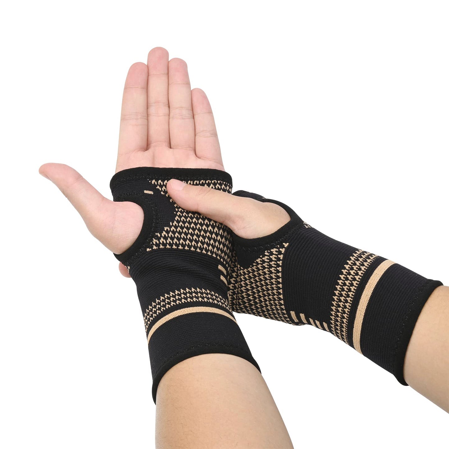 Health & Beauty COPPER Protective palm fitness gloves; wrist-supported weight lifting gloves for men and women; suitable for gym training, cycling, weight lifting(Support for TEMU self-pickup order shipping)