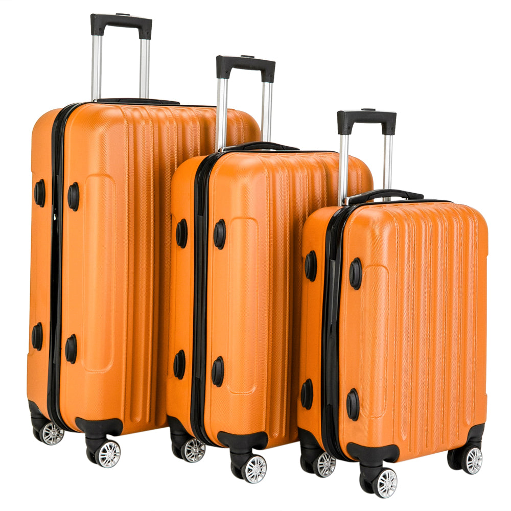 3-in-1 Multifunctional Large Capacity Traveling Storage Suitcase Luggage Set Orange【Local Goods】