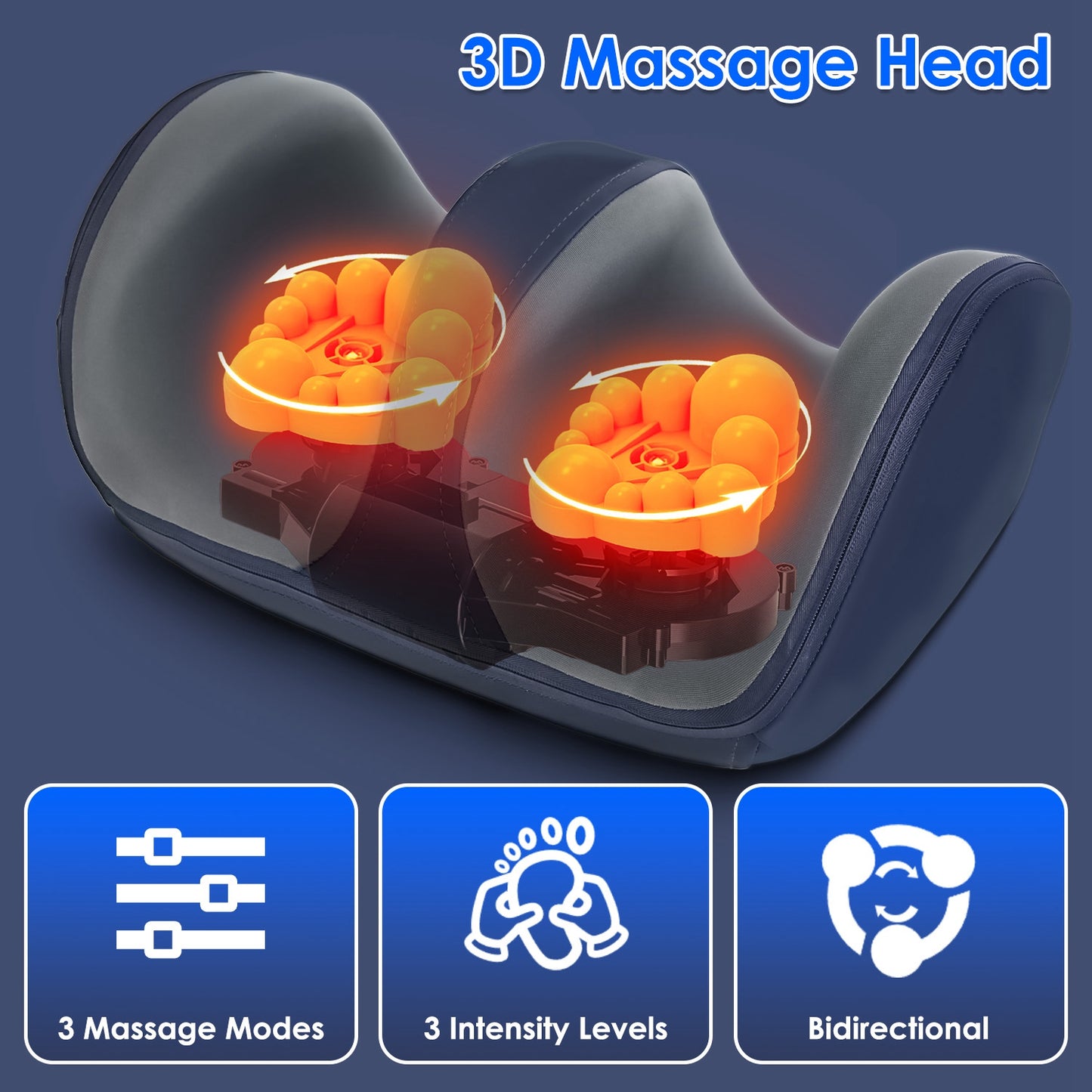 Health & Beauty Shiatsu Foot Massager with Heat Foot Calf Thigh Arm Massager Machine with 3 Modes 3 Intensity Levels Gifts for Mom Dad Lover