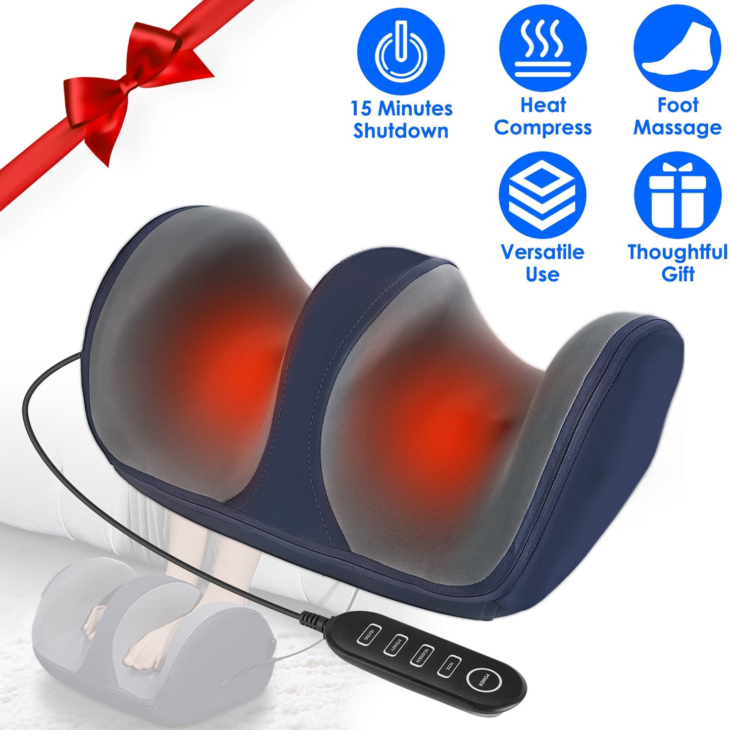 Health & Beauty Shiatsu Foot Massager with Heat Foot Calf Thigh Arm Massager Machine with 3 Modes 3 Intensity Levels Gifts for Mom Dad Lover