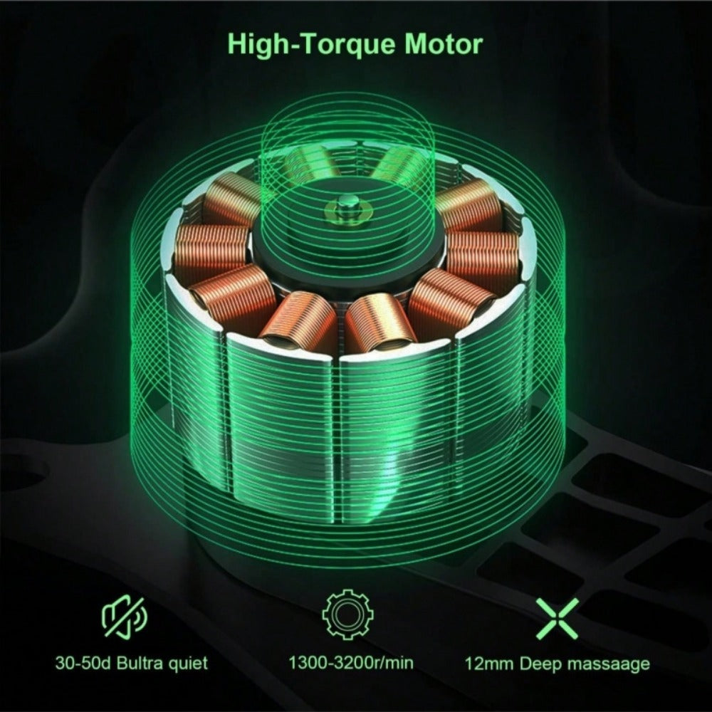 Health & Beauty Massage Gun Deep Tissue Percussion Massager for Athletes,Handheld Body Back Muscle Massager Gun with 8 Massage Heads