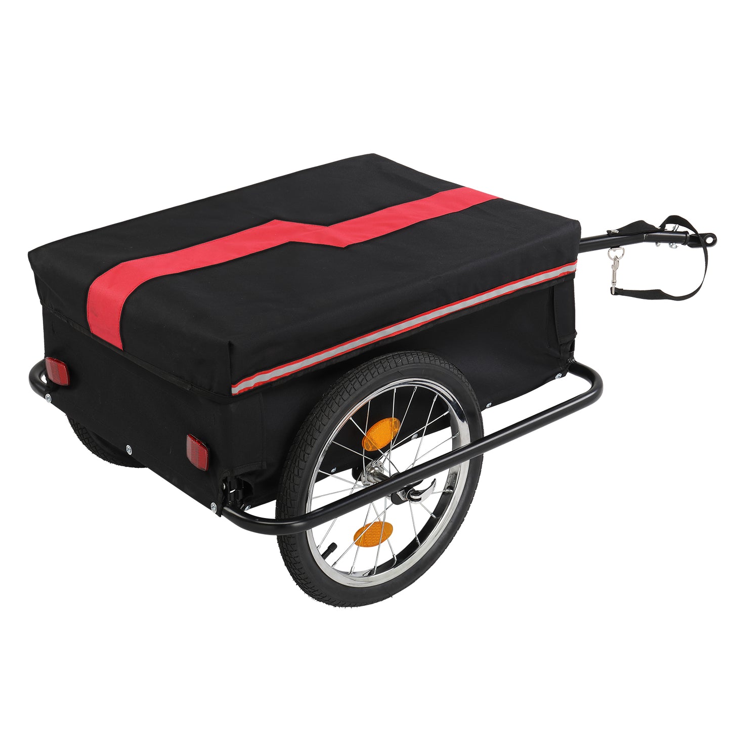 Ride and Slide 130*68*45cm Steel 100kg 16 Inch Quick Release Wheel Cloth Pocket Trailer Bicycle Trailer Rack