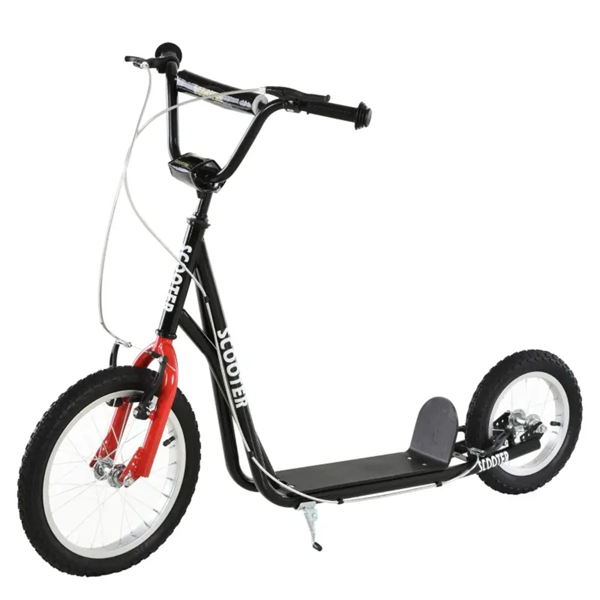 Ride and Slide youth scooter is equipped Dual Brakes - Black