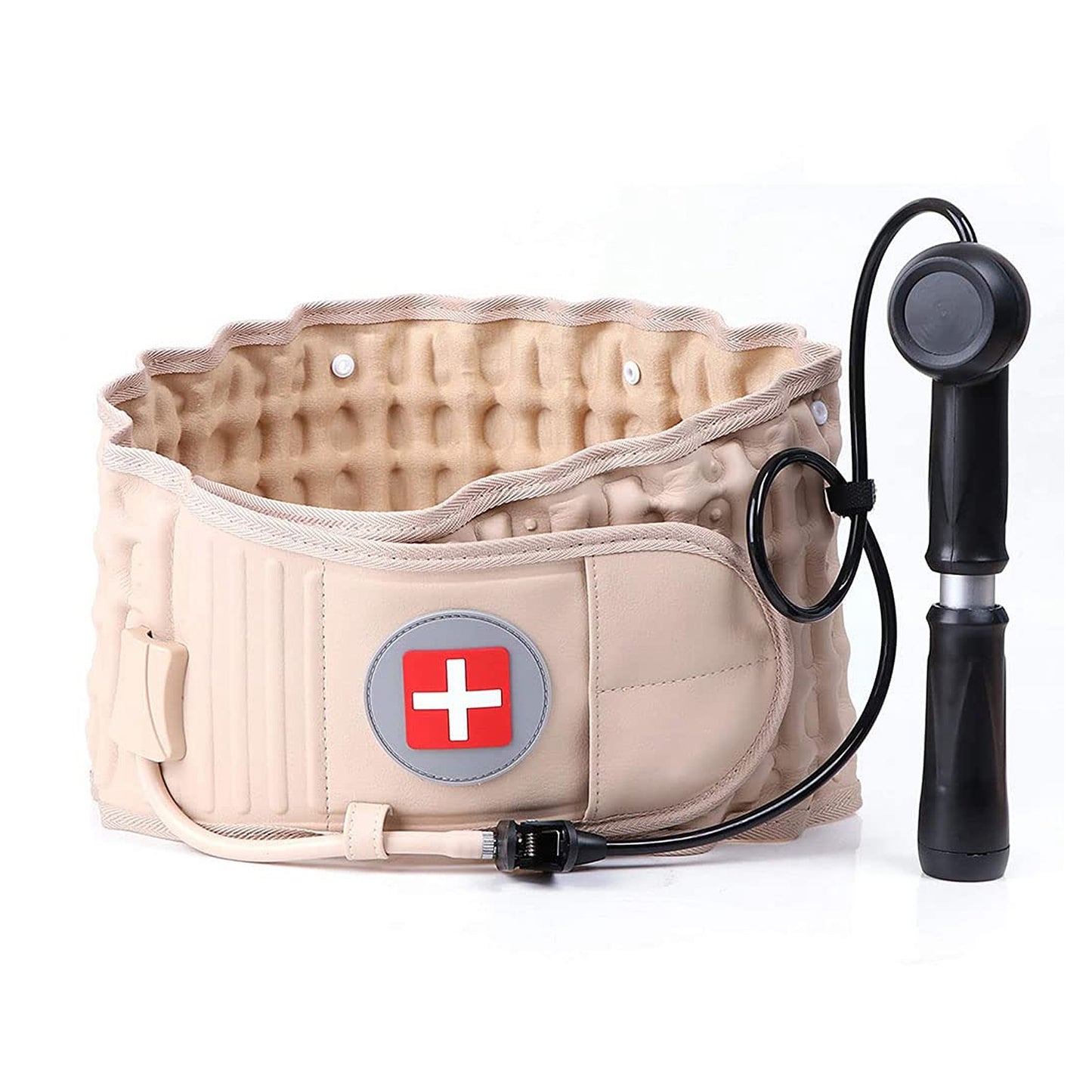 Health & Beauty Decompression Back Belt Lumbar Spine Support Lower Back Air Traction Device with Hand Pump Extension Pad for Men Women Pain Relief Fit For All Waist