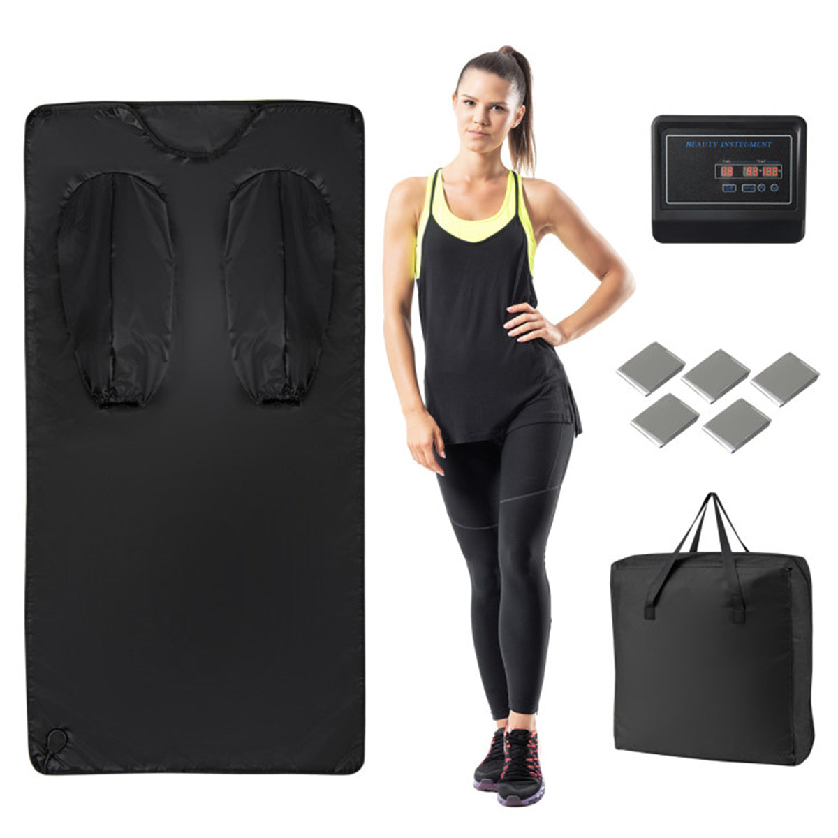 Health & Beauty Infrared Sauna Blanket for Home Use with Armholes Wraps and Sauna Bag