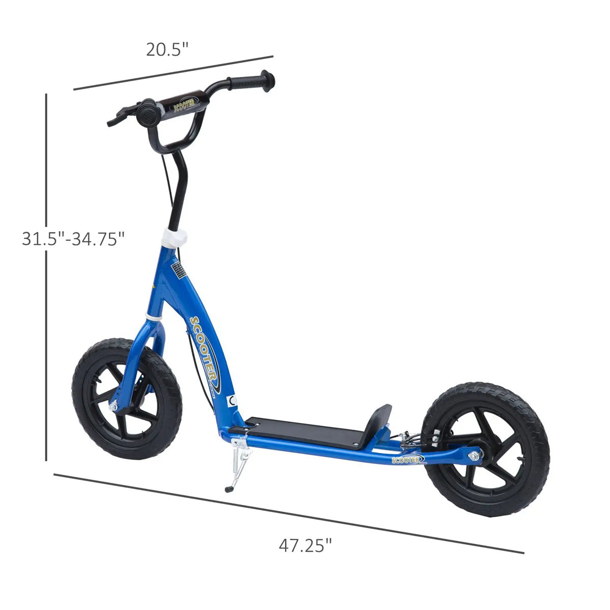 Ride and Slide Kick Scooter with Adjustable Height and Non-slip Footplate for Kids 3+ years