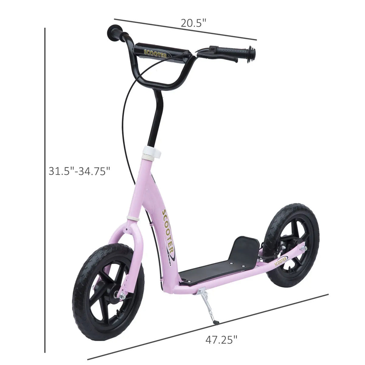 Ride and Slide Kick Scooter with Adjustable Height and Non-slip Footplate for Kids 3+ years