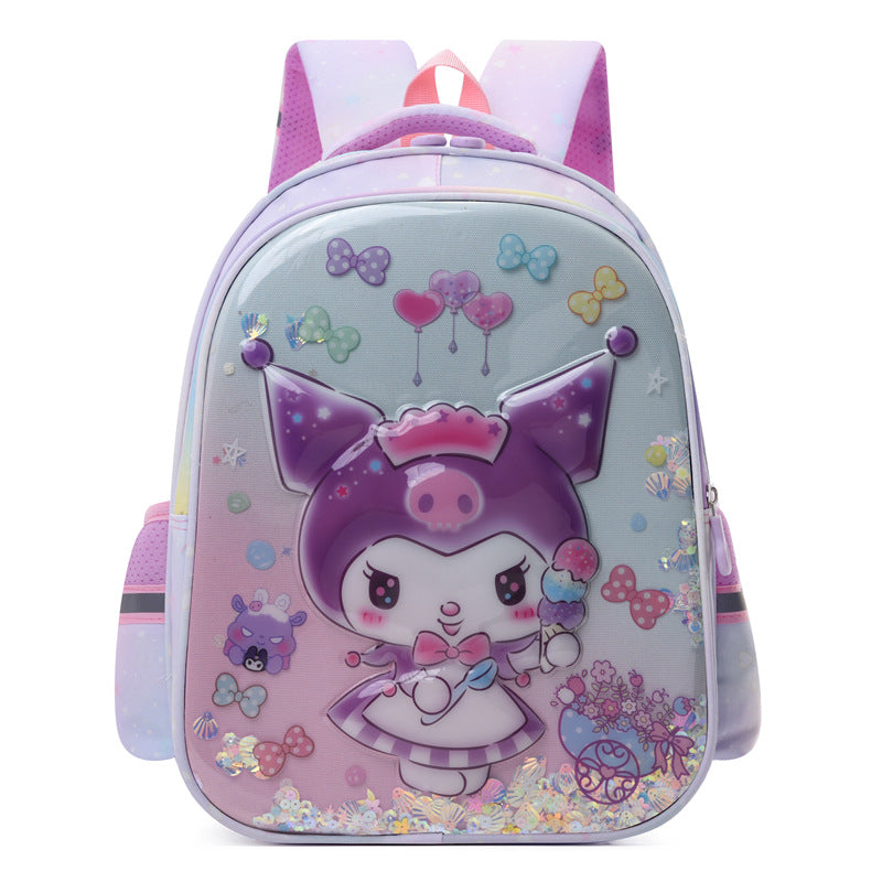 Grades 1-3 primary school students schoolbag wholesale large capacity hard shell girls casual backpack Oxford cloth cartoon backpack
