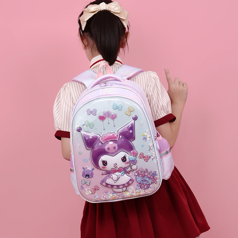 Grades 1-3 primary school students schoolbag wholesale large capacity hard shell girls casual backpack Oxford cloth cartoon backpack
