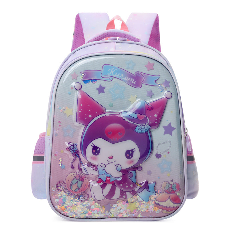 Grades 1-3 primary school students schoolbag wholesale large capacity hard shell girls casual backpack Oxford cloth cartoon backpack
