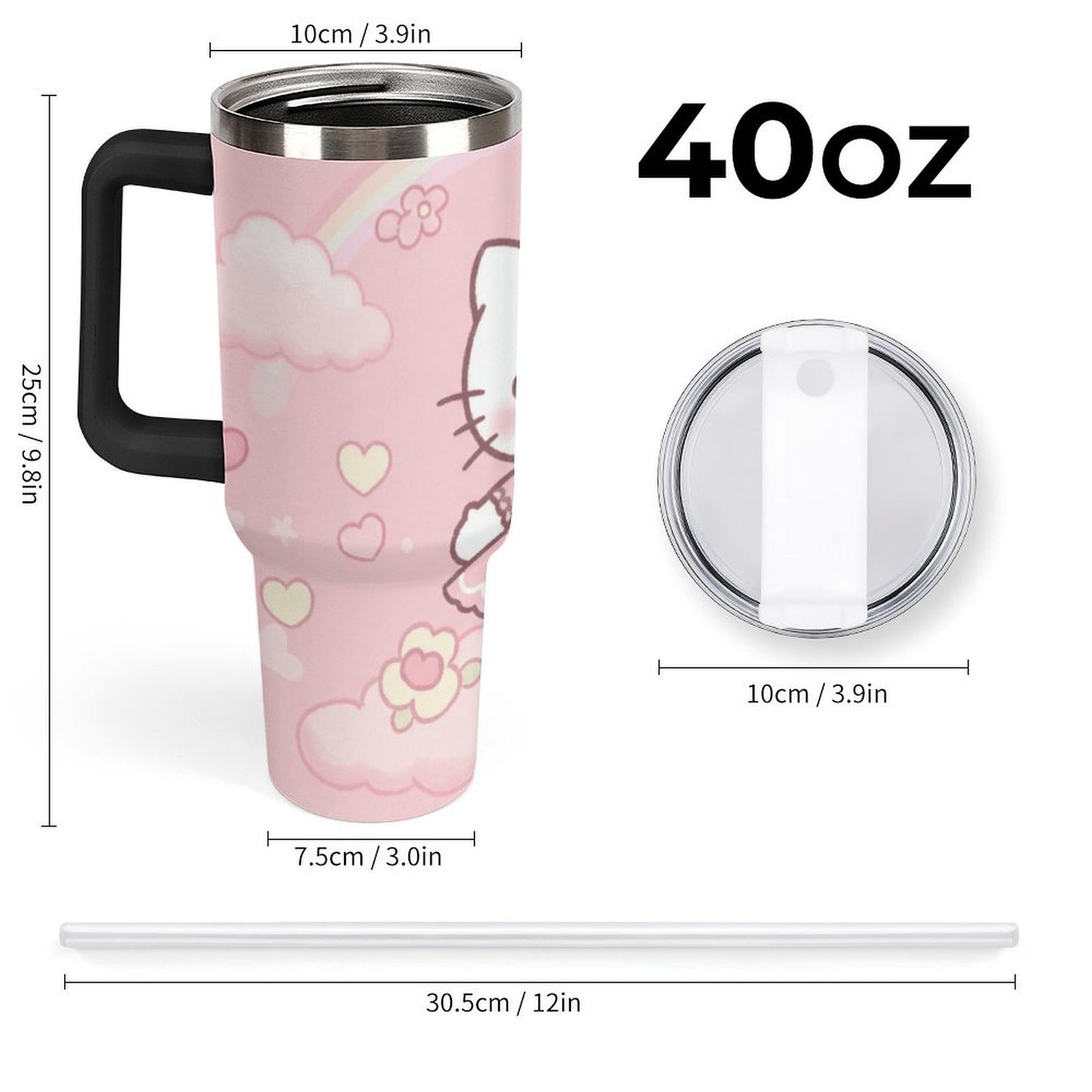 Cup Hello Kitty in Charming, Pink - Themed Kawaii Style Cute and Whimsical Sanrio Ice King Cup
