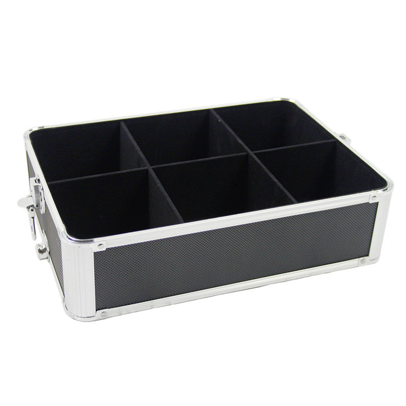 Cosmetics storage 4-in-1 Draw-bar Style Interchangeable Aluminum Rolling Makeup Case Black【Local Goods】