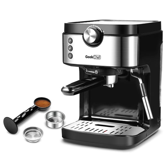 Kitchen Appliances Espresso Machine 15 Bar Coffee Machine With Foaming Milk Frother Wand, 1300W High Performance No-Leaking 900ml Removable Water Tank