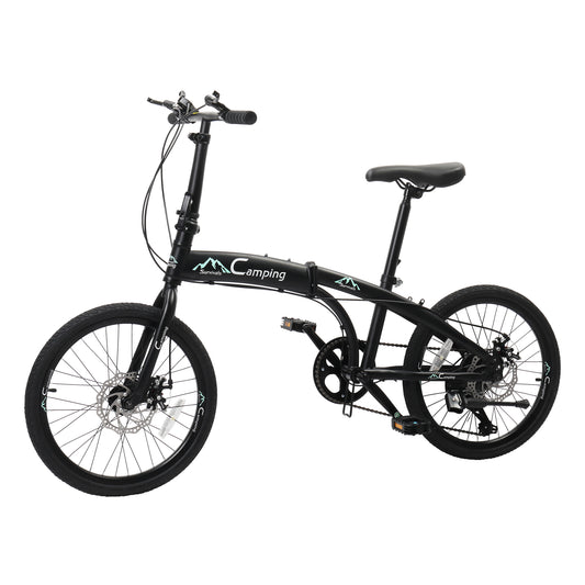 Ride and Slide 20in 150kg High Carbon Steel Foldable Commuter Bicycle Black