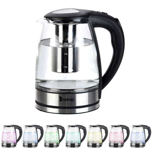 Kitchen Appliances HD-1861-A 110V 1200W 1.8L Electric Glass Kettle US Plug