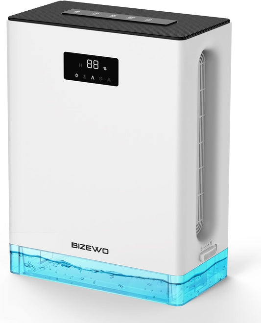 Household Appliances BIZEWO Dehumidifier for Home,Queit Dehumidifiers for Basement, Bathroom, Bedroom with 101oz Water Tank, Large Room Dehumidifier with 2 Working Mode, Auto Shut Off, 7 Colors LED Light