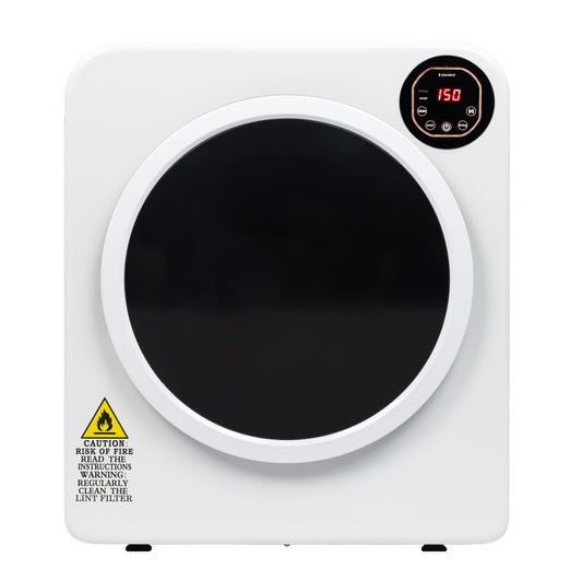 Household Appliances Electric Compact Laundry Clothes Dryer, 13.2Ibs 6kg Tumble Dryer with Stainless Steel Tub, Easy Control Panel with LED display for Variety Drying Mode, Portable Dryer for Apartments, Home, Dorm, White
