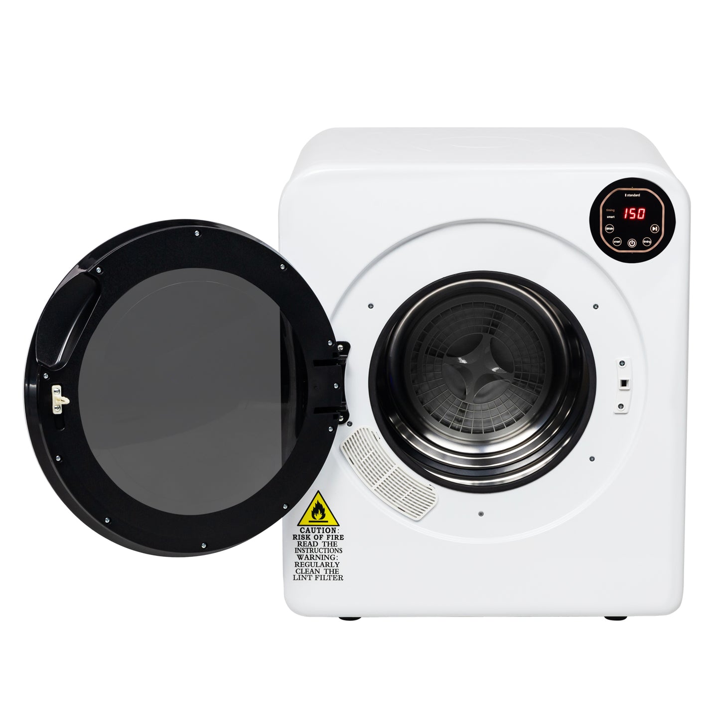 Household Appliances Electric Compact Laundry Clothes Dryer, 13.2Ibs 6kg Tumble Dryer with Stainless Steel Tub, Easy Control Panel with LED display for Variety Drying Mode, Portable Dryer for Apartments, Home, Dorm, White