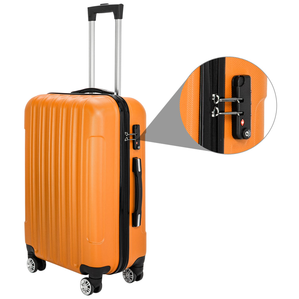 3-in-1 Multifunctional Large Capacity Traveling Storage Suitcase Luggage Set Orange【Local Goods】