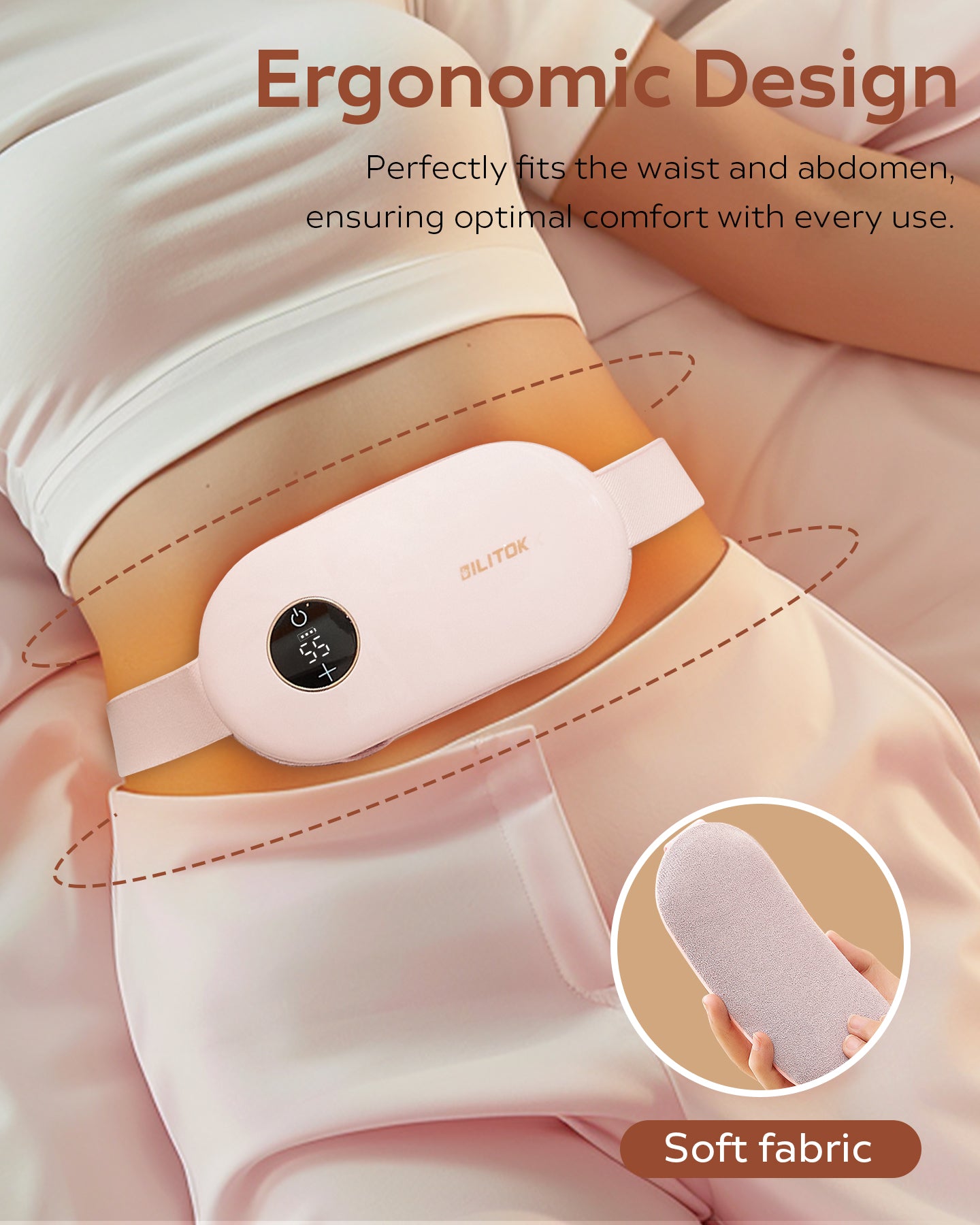 Health & Beauty Portable heating pad, heating pad for period cramps, Fast Heating Pad，Wearable Heating Pads for Cramps with 3 Heat，back or tummy heating pad for women and girls (No shipments on weekends)