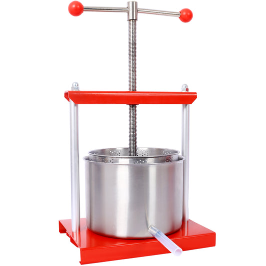Kitchen Appliances Fruit Wine Manual Press - 0.53 Gallon Stainless Steel Barrels Press Machine for Juice, Vegetable,Wine,Olive Oil