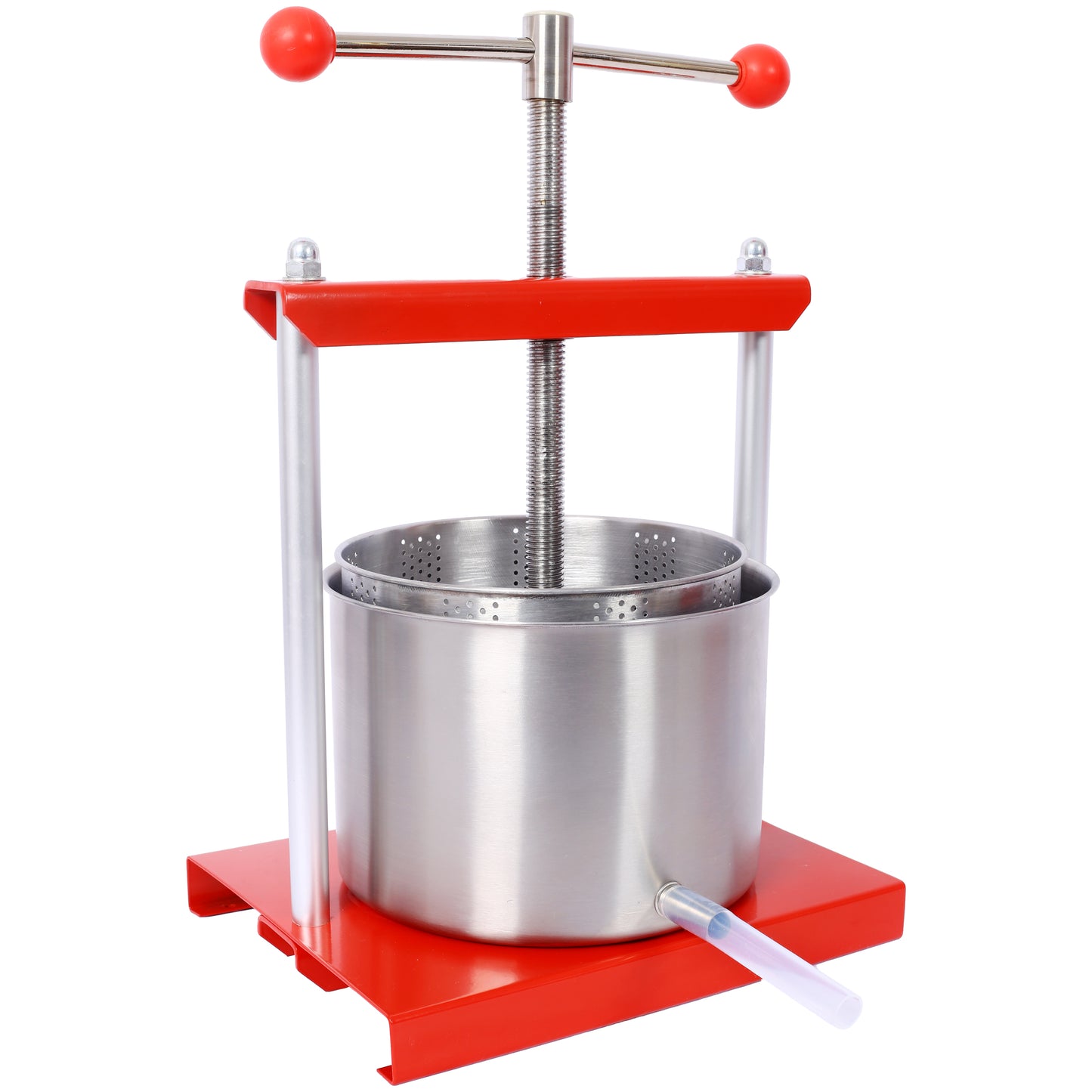 Kitchen Appliances Fruit Wine Manual Press - 0.53 Gallon Stainless Steel Barrels Press Machine for Juice, Vegetable,Wine,Olive Oil
