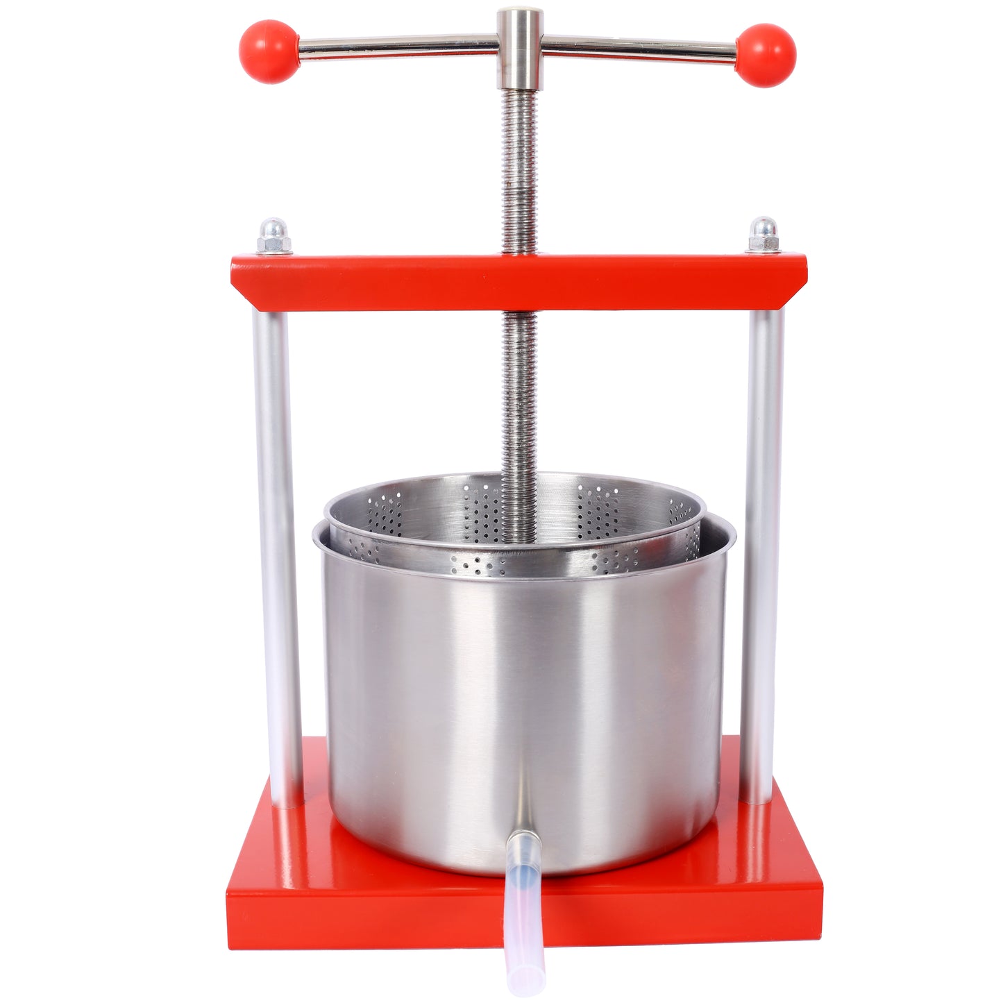 Kitchen Appliances Fruit Wine Manual Press - 0.53 Gallon Stainless Steel Barrels Press Machine for Juice, Vegetable,Wine,Olive Oil