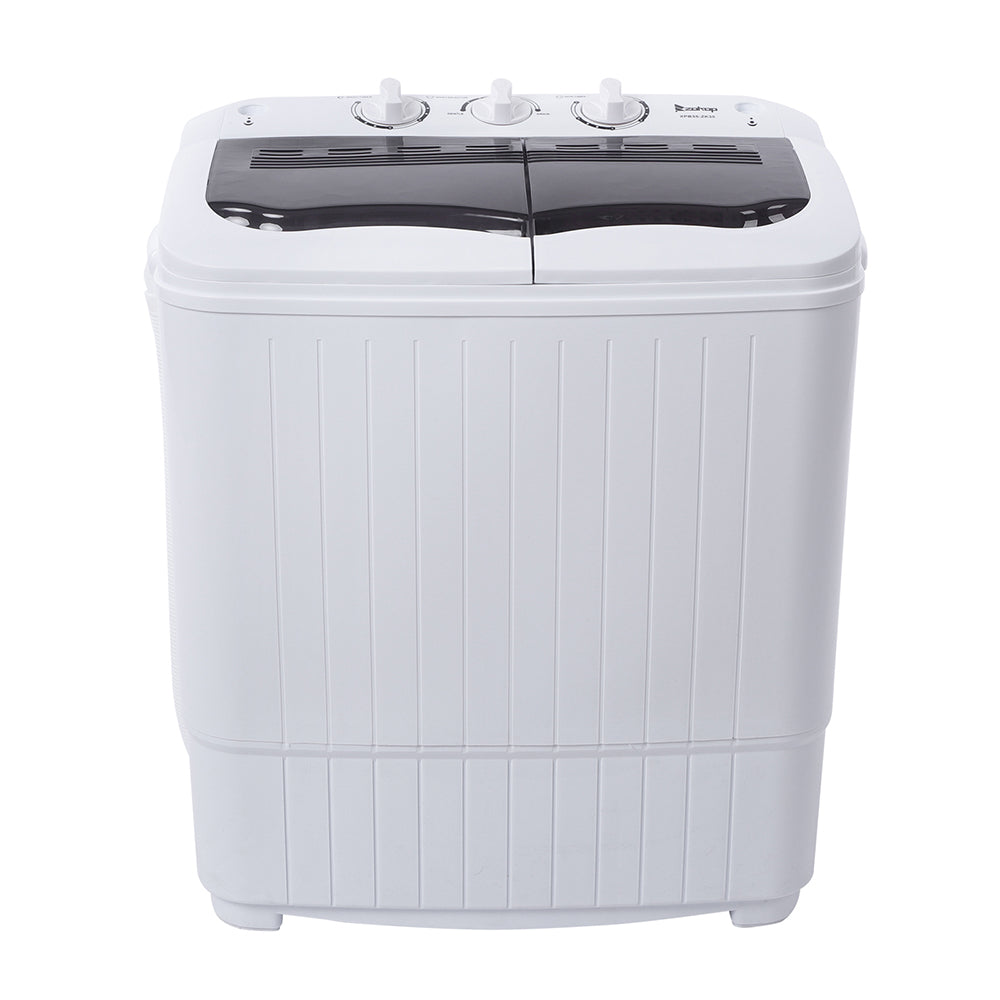 Household Appliances Compact Twin Tub with Built-in Drain Pump XPB35-188S 14.3(7.7 6.6)lbs Semi-automatic Gray Cover Washing Machine