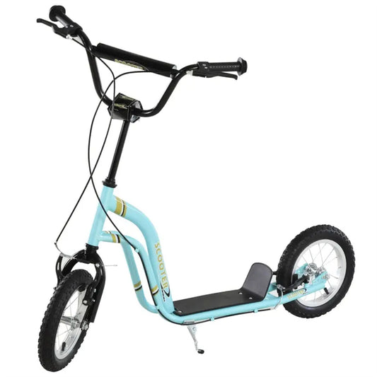 Ride and Slide 12-inch children's scooter with adjustable height. -  Blue