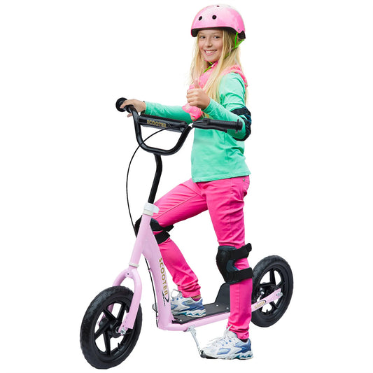 Ride and Slide Kick Scooter with Adjustable Height and Non-slip Footplate for Kids 3+ years