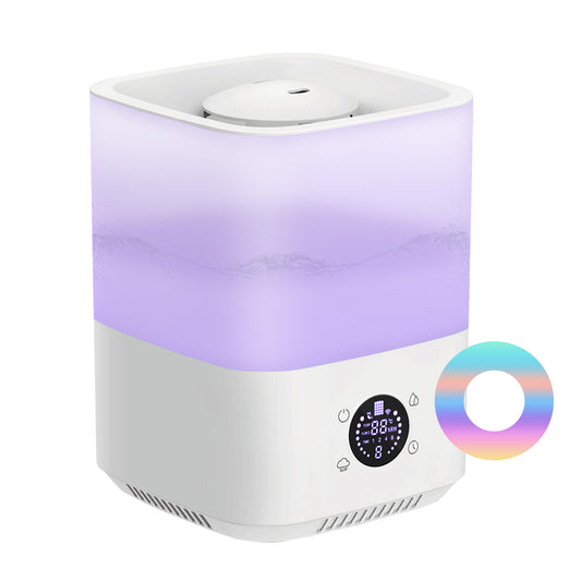 Household Appliances Humidifiers for Bedroom, Top Fill 4L Humidifier Large Room, Ultrasonic Cool Mist Humidifiers for Home, Nursery and Plants, Up to 30 Hours, 35dB Quiet, Night Light, Auto Shut-Off