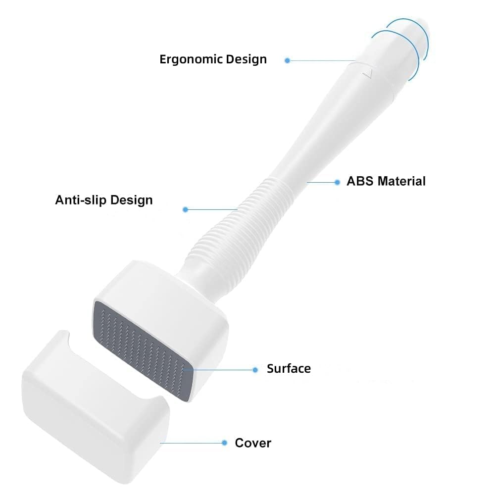 Health & Beauty Microneedles Derma Roller - Microneedling Stamp 0.25 mm, Micro Needle Skin Care Tool for Men and Women Home Use - White