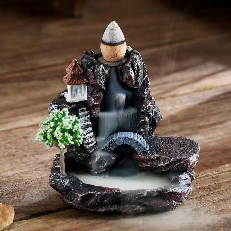 Incense Holders Creative Alpine Water Directly From The Manufacturer Resin Backflow Incense Burner Sandalwood Agarwood Aromatherapy Burner Office Home Decoration