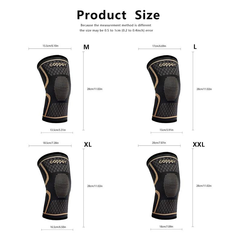 1 Pair 3D Knitted Sports Knee Sleeves for Men and Women Hiking, Volleyball, Cycling, Running, Knee Pads