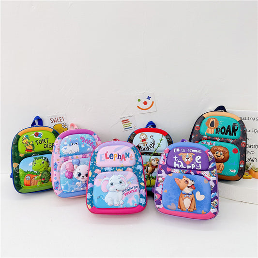 Cartoon Cute Children's Backpack Wholesale PVC Hard Shell Kindergarten Baby Schoolbag Large Capacity Lightweight Backpack Female