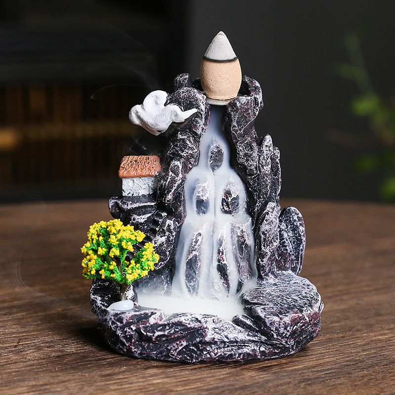 Incense Holders Creative Alpine Water Directly From The Manufacturer Resin Backflow Incense Burner Sandalwood Agarwood Aromatherapy Burner Office Home Decoration