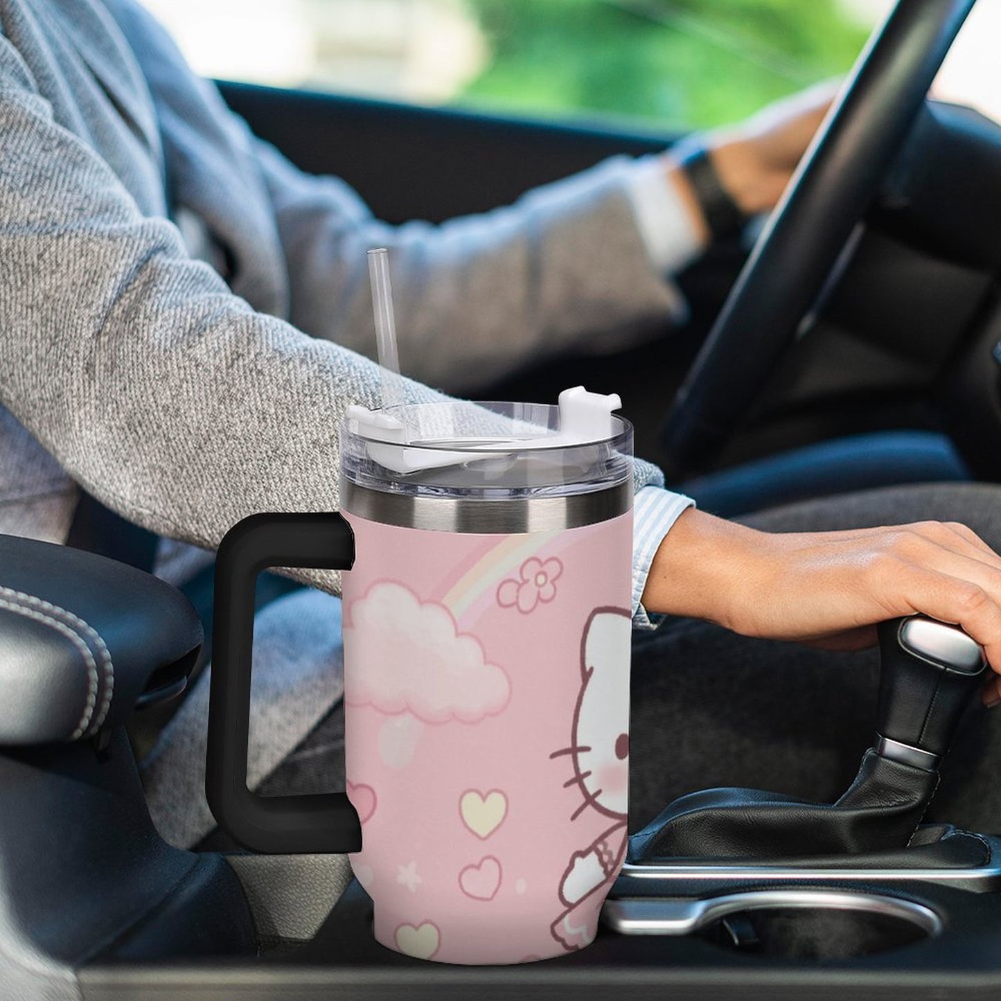 Cup Hello Kitty in Charming, Pink - Themed Kawaii Style Cute and Whimsical Sanrio Ice King Cup